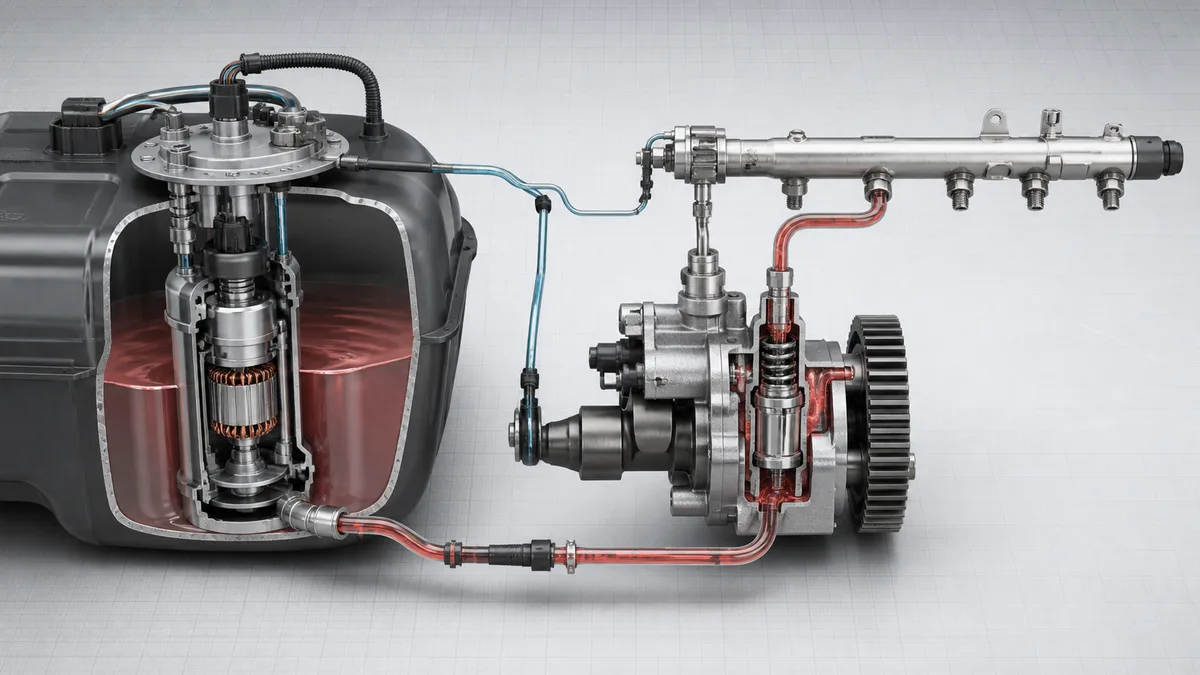 Technical illustration for Fuel pump.