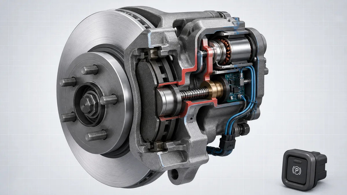 Technical illustration for Parking brake.