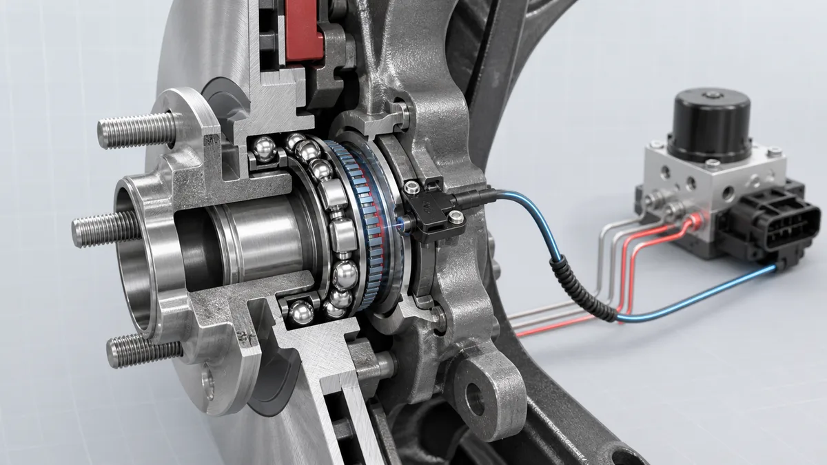 Technical illustration for Wheel-speed sensor.